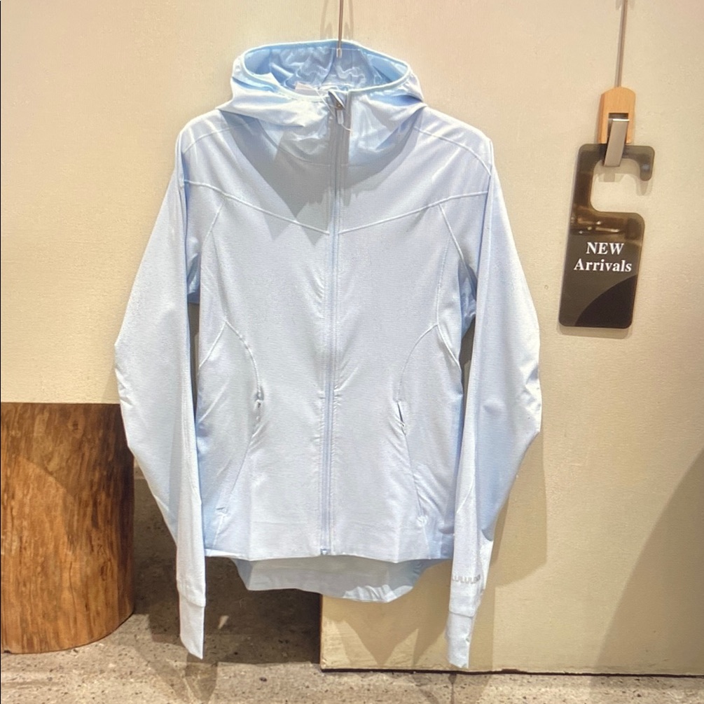 Lululemon Mist Over Athletica Light Blue Hooded Utility Jacket